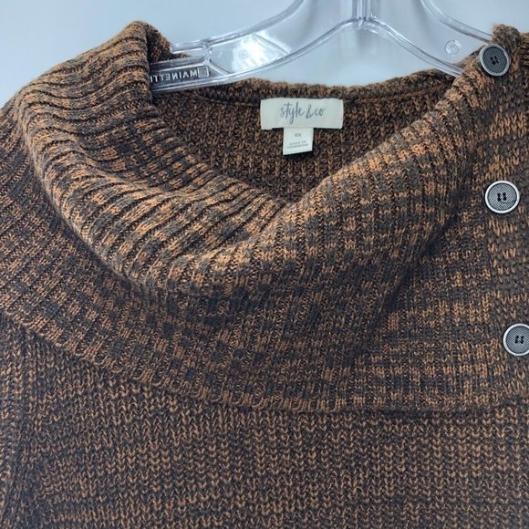 42. NWT!! Style & Co. Rust and Black Sweater - Picture 2 of 6